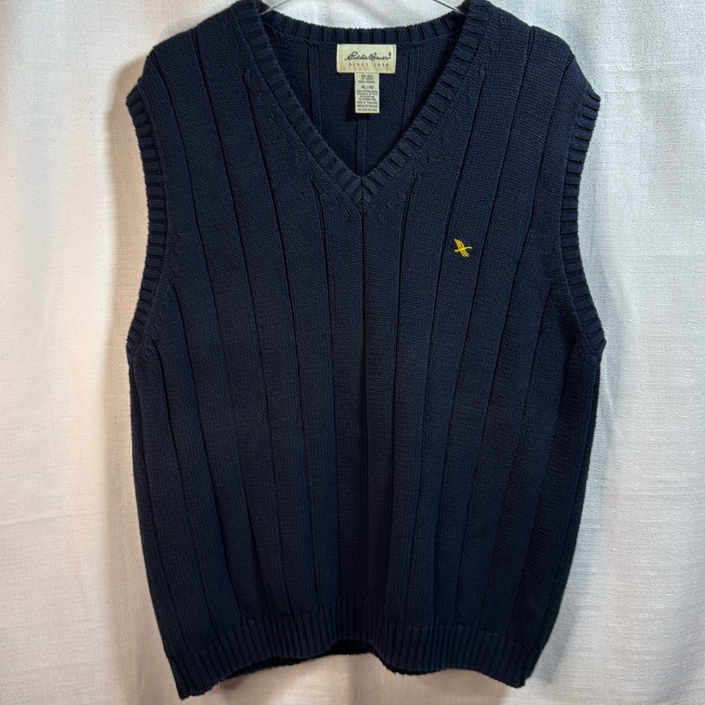 EDDIE BAUER Navy Blue Sweater Vest